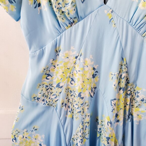 Women’s Free People Laura Midi Dress in Blue Floral - Picture 8 of 9